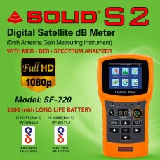 SOLID SF-720 Rechargeable Digital Satellite dB Meter with Torch