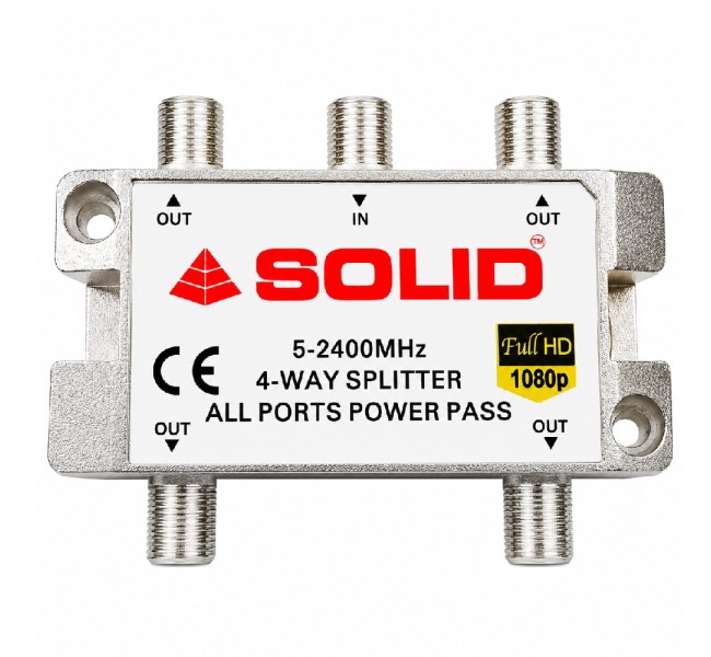 Solid 4-Way Splitter