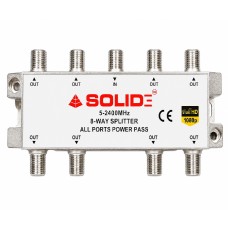Solid 8-Way Power Pass Splitter Solid 8-Way Power Pass Splitter