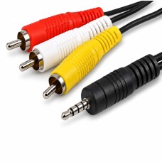 3.5mm to 3 RCA Cable for Android Box and Sat Finders 3.5mm to 3 RCA Cable for Android Box and Sat Finders
