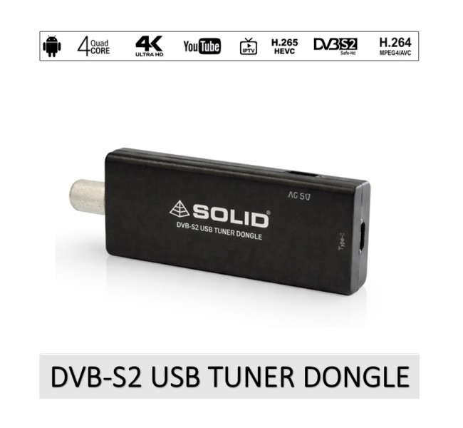 Solid DVB-S2 USB Tuner Dongle For Android