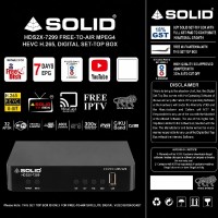 SOLID HDS2X-7299 HEVC 8bits H.265 Free-To-Air Set-Top Box SOLID HDS2X-7299 HEVC 8bits H.265 Free-To-Air Set-Top Box