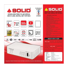 SOLID HDS2X-6309 FREE-TO-AIR MPEG4 HEVC H.265, DIGITAL SET-TOP BOX With Inbuilt Wifi SOLID HDS2X-6309 FREE-TO-AIR MPEG4 HEVC H.265, DIGITAL SET-TOP BOX With Inbuilt Wifi