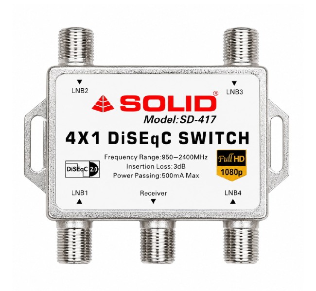 SOLID SD-417 DiSEqC 2.0 Switch - 4in1 SOLID SD-417 DiSEqC 2.0 Switch - 4in1
