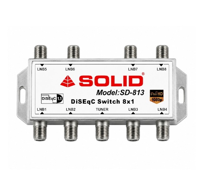 SOLID SD-813 DiSEqC 1.1 Switch - 8in1 SOLID SD-813 DiSEqC 1.1 Switch - 8in1