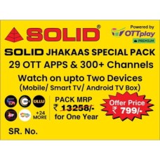 SOLID JHAKAAS SPECIAL PACK - 29 Apps & 300+ Channels