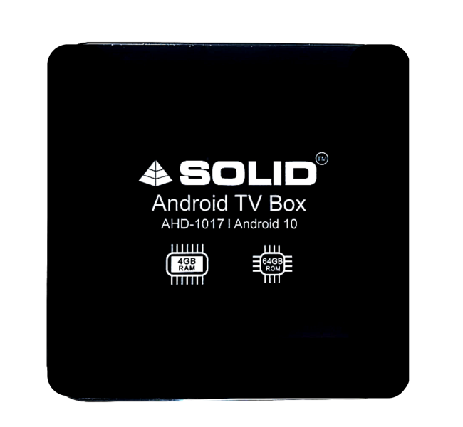 Solid AHD-1017 4GB/64GB Android 10 Smart Powerful Gaming Box (Black