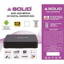 SOLID AHD-1026 Android 4K, H.265 2GB/16GB Android TV Box SOLID AHD-1026 Android 4K, H.265 2GB/16GB Android TV Box