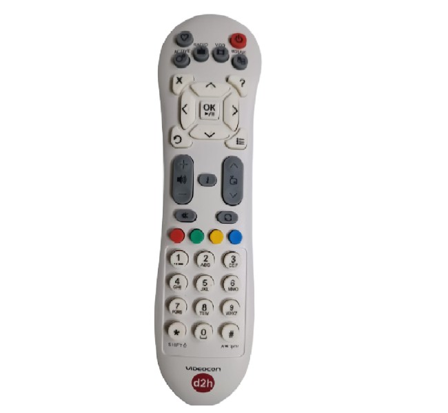 Videocon D2H Tv Set Top Box Remote  Controller  (White)