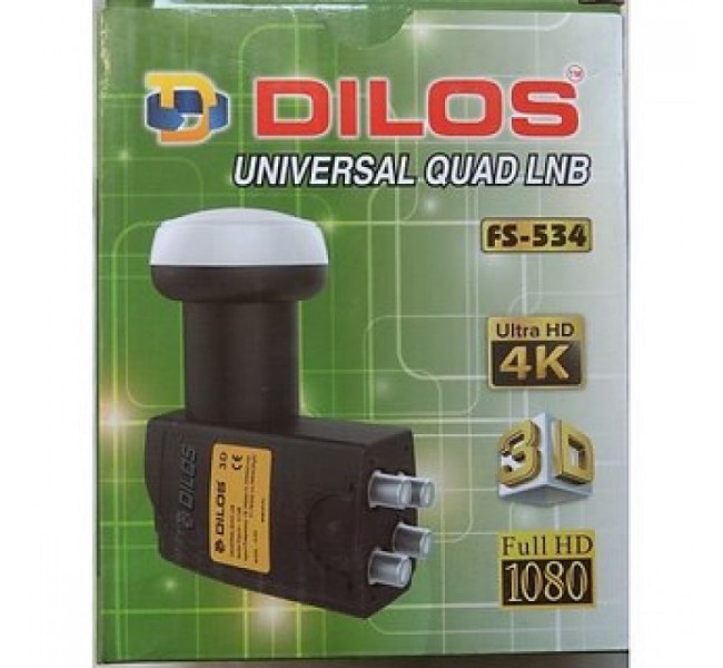 Dilos FS-534 KU 4 WAY Universal Quad LNBF