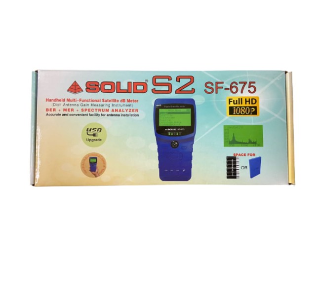 SOLID SF-675 Rechargeable Digital Satellite dB Meter