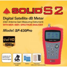 SOLID SF-630Pro S2 Digital Satellite dB Meter with MER+BER+Spectrum Analyzer