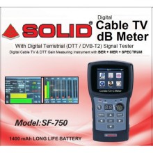 SOLID SF-750 T2+C Combo (BER+MER) dB Meter SOLID SF-750 T2+C Combo (BER+MER) dB Meter