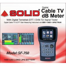 SOLID SF-750 T2+C Combo (BER+MER) dB Meter