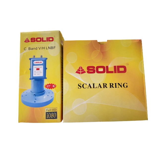 Solid C-Band Dual Pol LNB - 1 Port For Horizontal Signals and 1 port For Vertical Signals