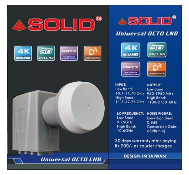 Solid FS-801 Universal 8 Port Ku-Band Full HD LNB