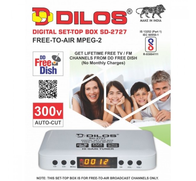 Dilos MPEG-2 SD-2727 DVB-S Digital FTA Set-Top Box
