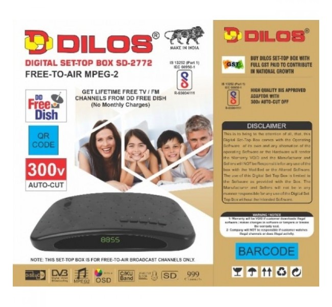 Dilos SD-2772 MPEG-2 SD DVB-S Digital FTA Set-Top Box