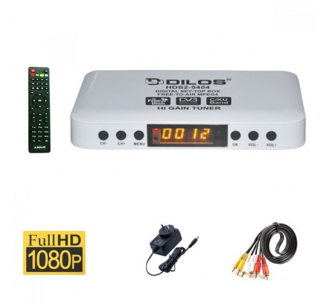 DILOS HDS2-5454 Free-To-Air Full HD DVB-S2 Set-Top Box