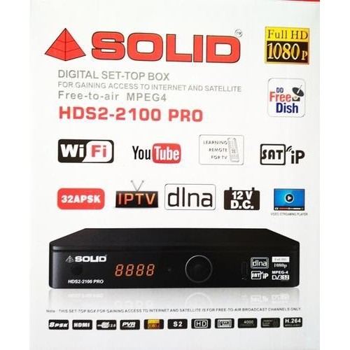 SOLID HDS2-2100Pro Full HD DVB-S2 Set-Top Box with Streaming, DLNA and SATIP