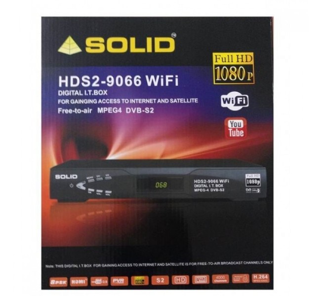 SOLID HDS2-9066 WiFi IT BOX DVB-S2 / MPEG-4 / FULL HD SET-TOP BOX