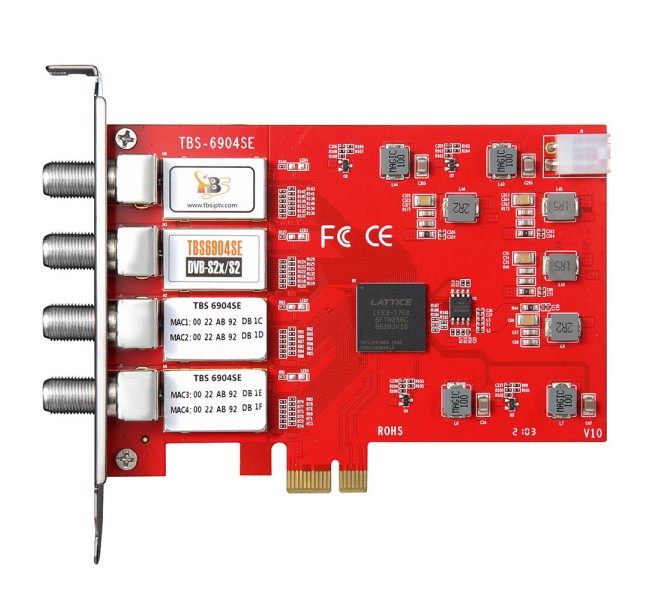 TBS6904SE DVB-S2X Quad Tuner PCIe Card