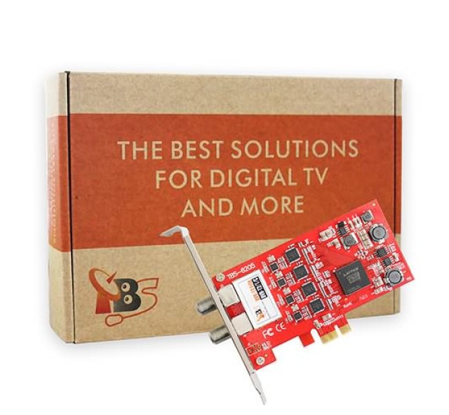 TBS6205 DVB-T2/T/C Quad TV Tuner PCIe Card