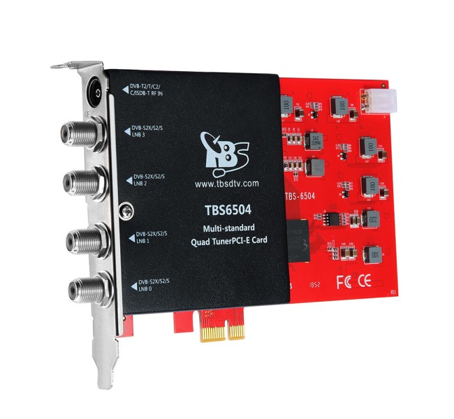 TBS6504 Multi Standard Quad Tuner PCI-e Card
